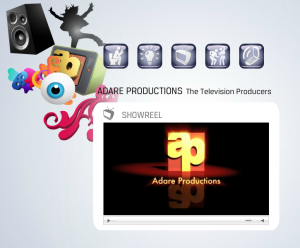 Screenshot of Adare Production's website