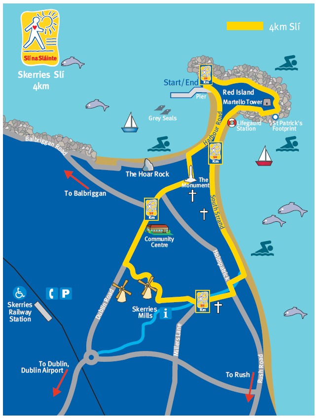 map of the Skerries Slí na Sláinte