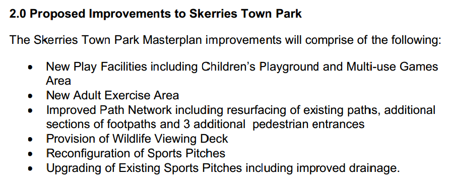 Skerries Town Park Proposed Improvements
